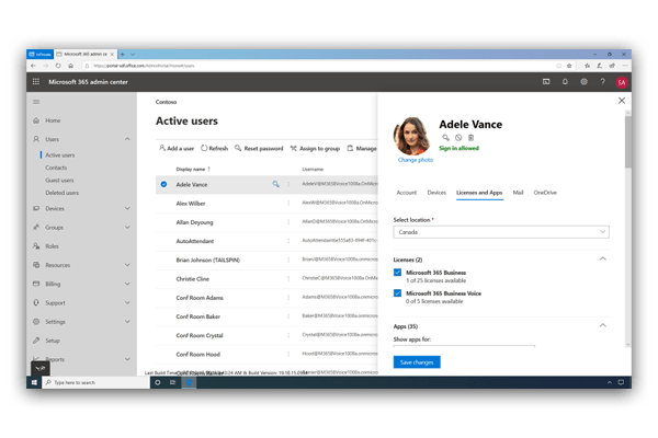 microsoft business voice admin centre